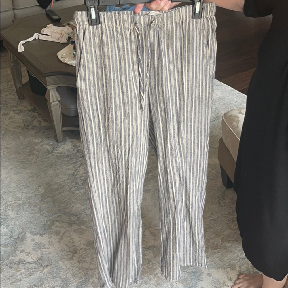 striped flowy pants